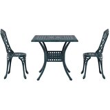  Set vrtnih stolova 3 pcs Zelena Liveni aluminij | shoptok.hr