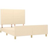  Okvir za krevet s uzglavljem krem 140x190 cm od tkanine | shoptok.hr