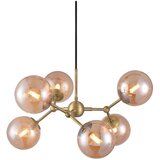 Halo Design 738830 - Visilica na sajli ATOM 6xG9/28W/230V prečnik 57 cm mesing/k. bež | Eponuda.com