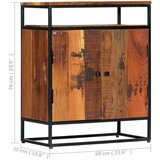 In bočni ormarić od masivnog obnovljenog drva i čelika 60x35x76 cm | shoptok.hr