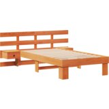  Konstrukcija postelje z vzglavjem Voskast rjav 75 x 190 cm, (5000128128) | Shoptok.si