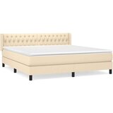  Krevet s oprugama i madracem krem 180x200 cm od tkanine | shoptok.hr