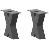  Noge za klub stolić u obliku slova X, 2 kom, antracit, 40 x (30-31) cm, čelik | shoptok.hr