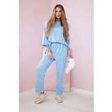 Kesi Włoski Set sweatshirt + pants buttery fabric blue | shoptok.hr