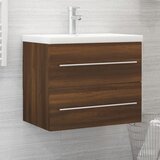 vidaXL Omarica za umivalnik rjavi hrast 60x38,5x48 cm inženirski les | Shoptok.si