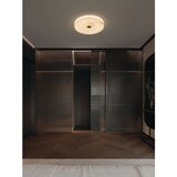 Nova Luce Kremno bela/medeninasta LED zatemnitvena stropna svetilka v kamnitem dekorju Serita – | Shoptok.si