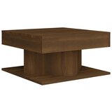 Maison Chic Klubska mizica - kavna mizica - Nizka mizica rjavi hrast 57x57x30 cm konstruiran les, (21753242) Cene
