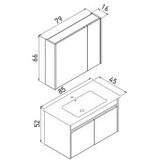 Hanah home Kupatilski ormarić sa umivaonikom i ogledalom (2 komada) Side 85 v2 744 | Eponuda.com