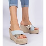 Gemre Lerada denim wedge espadrille mules | shoptok.hr
