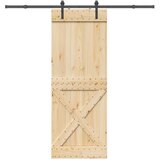  Klizna vrata NARVIK 85 x 210 cm (213,5 cm) Prirodna i crna | shoptok.hr