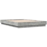  Okvir kreveta boja betona 150x200 cm od konstruiranog drva | shoptok.hr