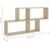  Zidna polica boja hrasta sonome 100x18x53 cm konstruirano drvo | shoptok.hr