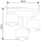  Luster na šipci 3xE27/35W/230V Ø 30 cm, crne boje | Eponuda.com