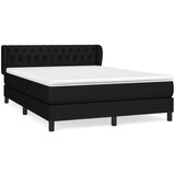  Krevet s oprugama i madracem crni 140 x 190 cm od tkanine | shoptok.hr