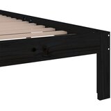  Posteljni okvir črn iz trdnega lesa 90x200 cm, (20601675) | Shoptok.si