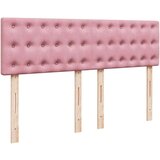  Krevet s oprugama i madracem ružičasti 160x200 cm baršunasti | shoptok.hr