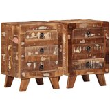 vidaXL Noćni ormarić 2 kom 37x32x50 cm Obrađeno puno drvo | shoptok.hr
