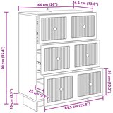  Ormar s ladicama Staro drvo 66 x 34,5 x 90 cm Konstruirano drvo | shoptok.hr