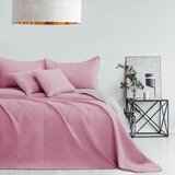 Restilo Rožnato/svetlo sivo prešito pregrinjalo iz mikrovlaken 240x260 cm Softa – | Shoptok.si