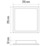  LED prigušiva stropna svetiljka 20W/230V + daljinski upravljač, kvadratna, 2700K-6000K | Eponuda.com