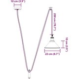 vidaXL visilica podesiva po visini E27 sjajno žuta Ø 22 cm metal | shoptok.hr