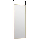 Ogledalo za vrata zlatno 30 x 80 cm od stakla i aluminija | Eponuda.com