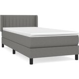 Maison Chic Box spring postelja - Vzmetna postelja z vzmetnico temno siva 80x200 cm blago SL13455, (21900877) Cene
