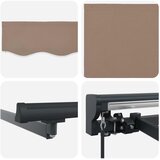  Povlačivi tende Sivosmeđa 4,5 × 3 m Poliester i aluminij | shoptok.hr