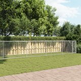  Kavez za pse s vratima sivi 10x2x1,5 m od pocinčanog čelika | shoptok.hr
