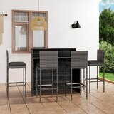 The Living Store Vrtna barska garnitura 5-delna z blazinami siva - Vrtna Barska Garnitura, (21422864) Cene