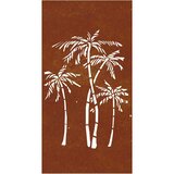  Vrtni zidni ukras 105 x 55 cm čelik COR-TEN s uzorkom palme | shoptok.hr