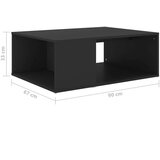  Stolić za kavu crni 90 x 67 x 33 cm od iverice | shoptok.hr