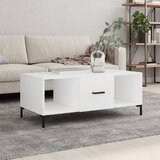 The Living Store Klubska mizica bela 102x50x40 cm inženirski les - Klubska Mizica, (21438034) Cene