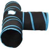 Tunel za mačke s 3 smjera crno-plavi 90 cm poliesterski | Eponuda.com