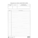 NARODNE NOVINE-UT IX-280 PREGLEDNI LIST UPISA U REGISTARSKI ULOŽAK; List, 21 x 29,7 cm | shoptok.hr