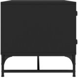  Stolić za kavu sa staklenim vratima crni 68,5 x 50 x 50 cm | Eponuda.ba