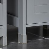 SoBuy kotna omarica za kopalnico z 2 predaloma v sivi barvi v skandinavskem slogu, (20814756) | Shoptok.si