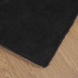 vidaXL Umetno zajčje preproga Črna 80 x 250 cm Poliester | Shoptok.si