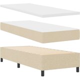 vidaXL Krevet s oprugama s madracem i klupom bež 80x200 cm tkanina | shoptok.hr