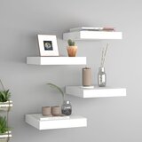vidaXL Stenske police 4 kosi bele 23x23,5x3,8 cm MDF Cene