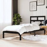 Maison Chic Posteljni okvir - Enojna postelja - Postelja za odrasle črn 75x190 cm trden les-J13912, (21771027) | Shoptok.si