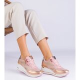 Gemre Pink platform sneakers with glitter Evklada | Shoptok.si