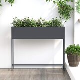  Povišeni Vrtni Planter Antracit 100 x 26 x 82 cm Čelik Cijene
