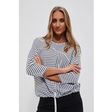 Moodo 3/4 sleeve sweatshirt - white and black | shoptok.hr