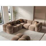 Cosmopolitan Design Smeđa baršunasti kutna garnitura Loretto – | shoptok.hr
