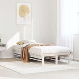vidaXL Posteljni okvir bel 90x200 cm trdna borovina | Shoptok.si