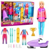 Anlily Doll Winter Sports Skis Snowmobile Snowboard Clothes Set Cene