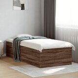 Maison Chic Posteljni okvir - Enojna postelja - Postelja za odrasle rjav hrast 90x200 cm inženirski les-J8900, (21765897) | Shoptok.si