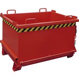 eurokraft pro Zabojnik s preklopnim dnom SB, prostornina 0,75 m³, nosilnost 1500 kg, ognjeno rdeče barve | Shoptok.si