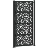  Vrtna vrata crna 100x200 cm dizajn s čeličnim krilom | shoptok.hr